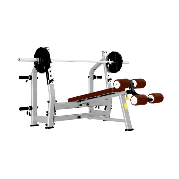 BRONZE GYM J-024 Скамья для жима с отрицательным наклоном (КОРИЧНЕВЫЙ)