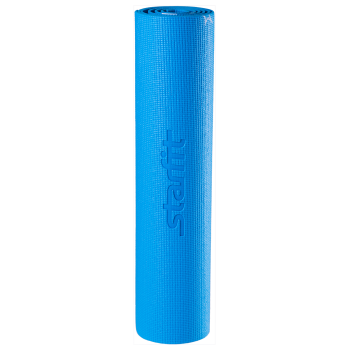 Коврик для йоги FM-102, PVC, 173x61x0,3 см, с рисунком, синий