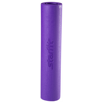 Коврик для йоги FM-102, PVC, 173x61x0,5 см, с рисунком, фиолетовый