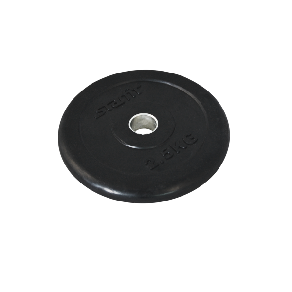 Диск обрезиненный BB-202, d=26 мм, черный, 2,5 кг